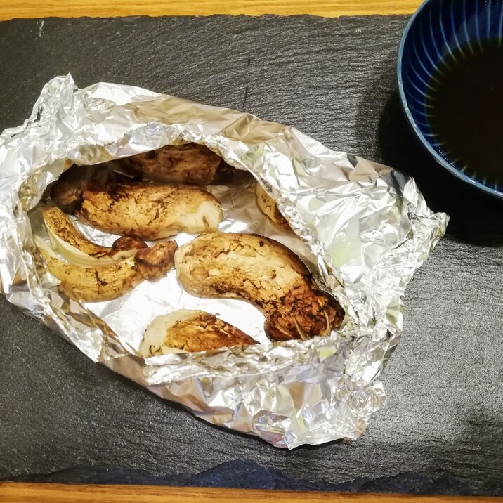 松茸のホイル焼き